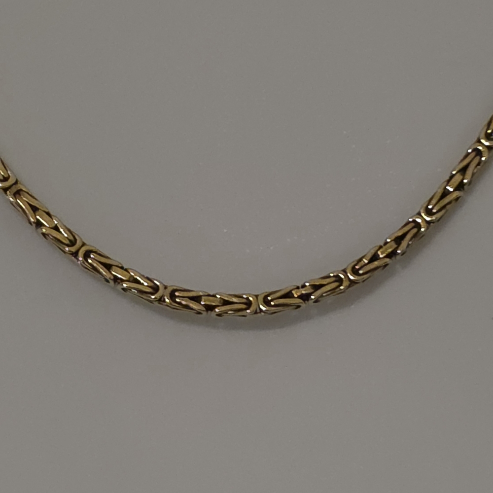 Heavy Unisex 14K Solid Gold 24" Byzantine Chain/Necklace, 22.3 Grams EUC